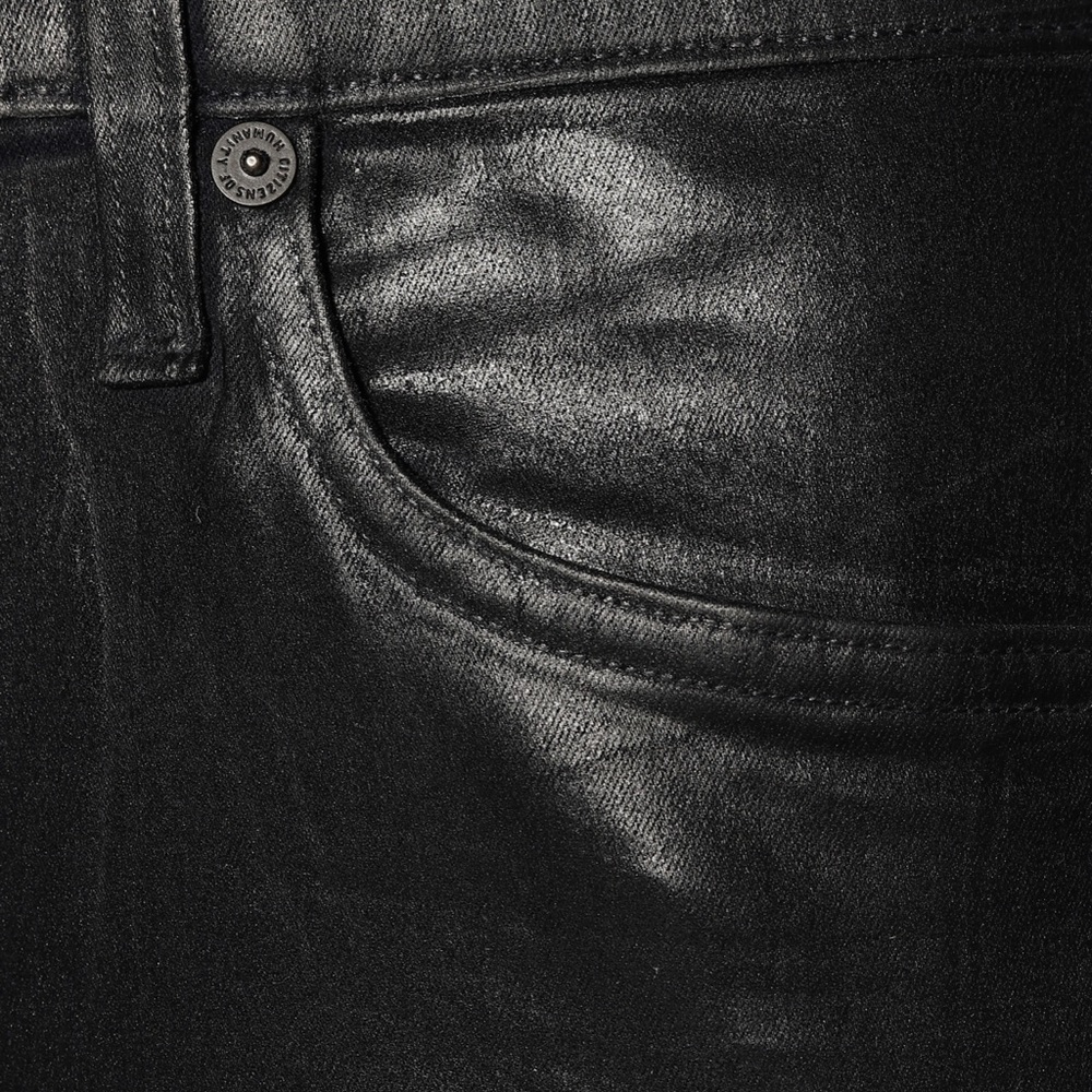 CITIZENS OF HUMANITY Olivia high-rise skinny ankle Sz 25 DarkNavy Leatherette - Picture 4 of 16
